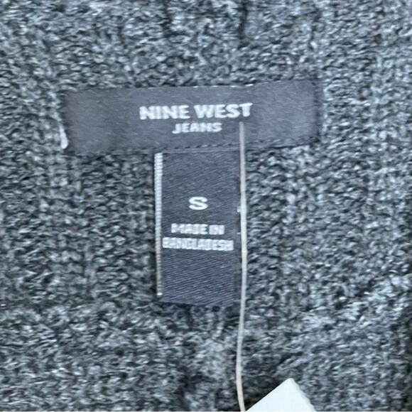 Nine West cardigan sweater poncho vest gray oversized warm size small - Picture 3 of 5